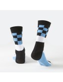 Blaue Herrensocken mit Schachbrettmuster SM36 – Online-Shop – Boutique